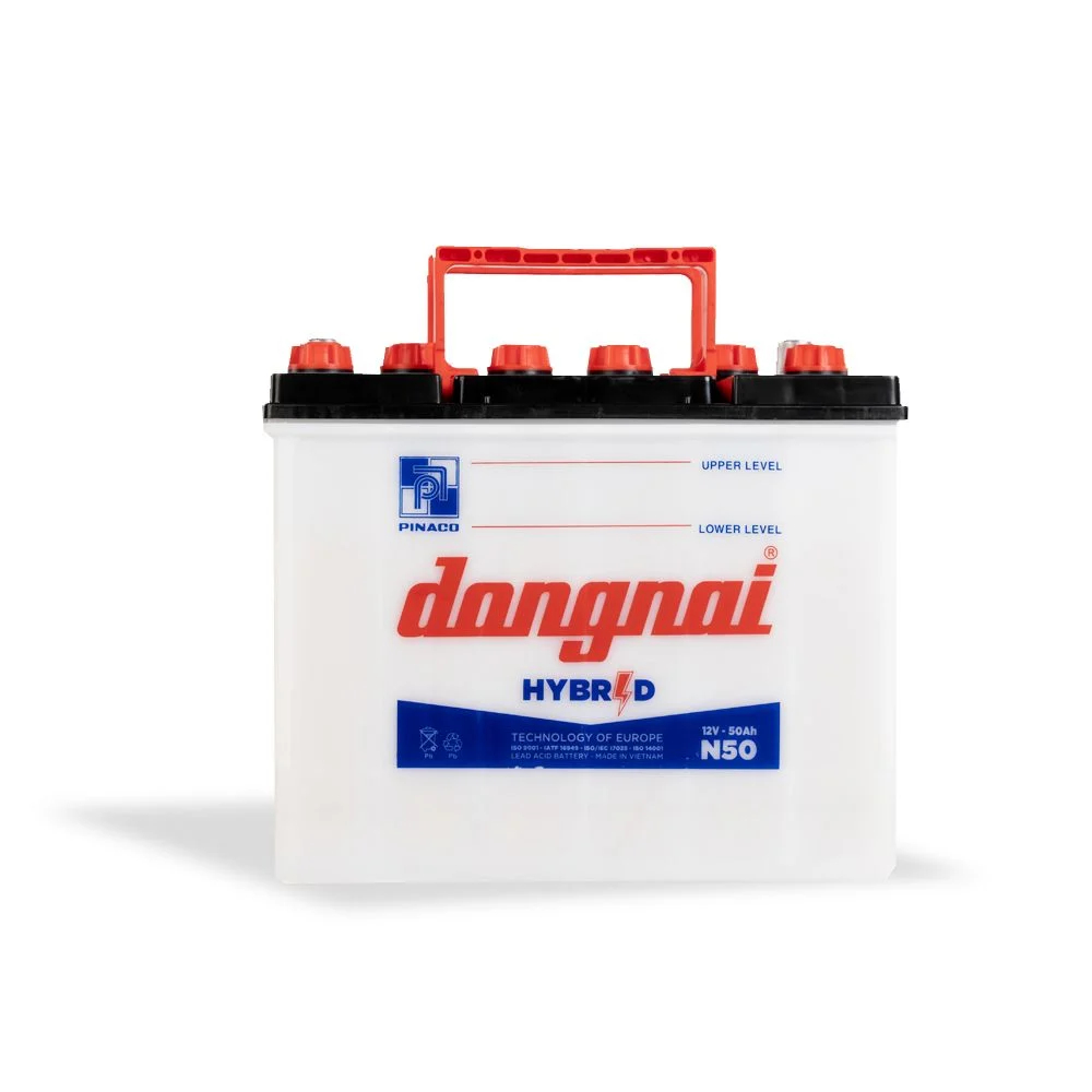 Ắc quy Hybrid Đồng Nai N50 12V-50Ah
(PINACO/Dong Nai Hybrid Battery N50)