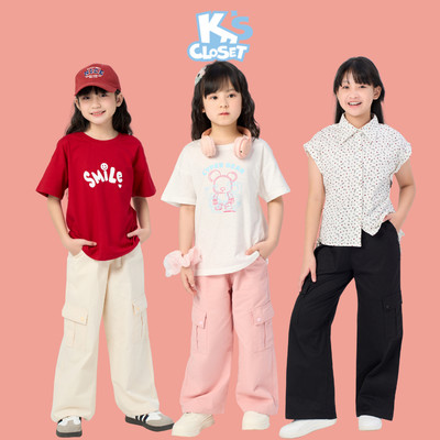 Quần Kaki Dài K'S CLOSET Dáng Xuông Cho Bé Gái Và Bé Trai (2-14 tuổi) từ 11kg-56kg KT070SIS, E222FIS, KT116FIF, E042SIS,