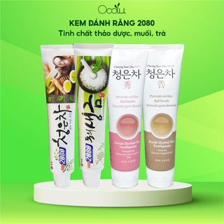  Kem đánh răng 2080 Hàn Quốc tinh chất thảo dược tổng hợp  Tinh chất muối  Tinh chất trà thảo dược 