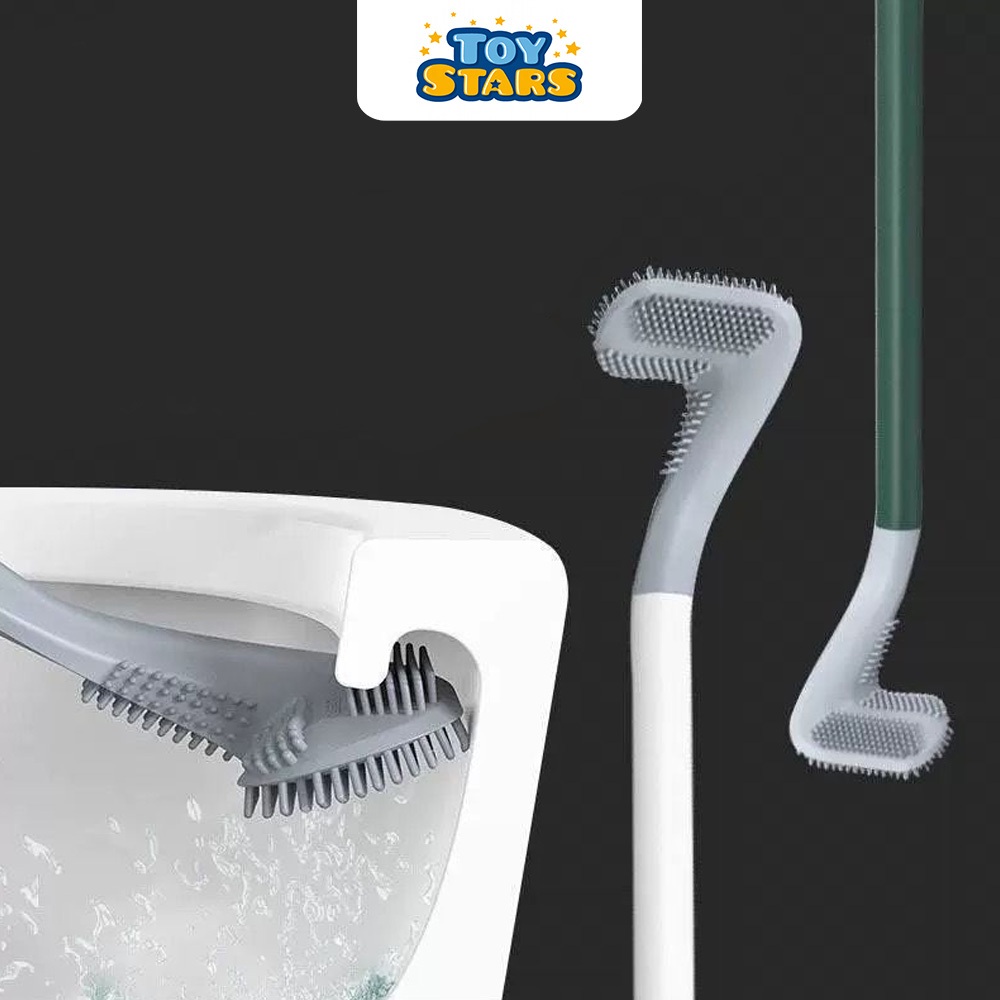Chổi Cọ Bồn Cầu L6 Silicon – Dạng Chữ L Thông Minh, Mẫu Mới Vệ Sinh Toilet & Nhà Tắm Tiện Lợi
