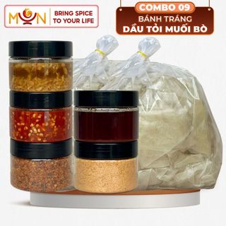  Combo 1KG Bánh Rìa + 05 Topping: Ớt Rim Muối Bò Dầu Tỏi Sốt Tắc Muối Sặc | COMBO 09 