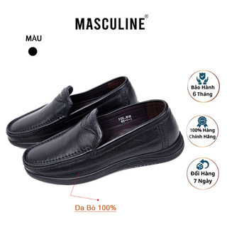 Giày lười nam cao cấp MASCULINE MHK201 - Giày nam da bò, kiểu dáng Driving, đế êm chống mỏi cực tốt