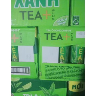 Thùng 24 chai Trà ô long xanh  Olong Đào Trái cây nhiệt đới Tea Plus 450ml 