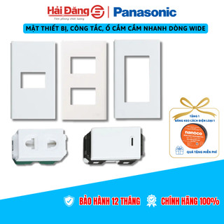 Mặt thiết bị, công tắc, ổ cắm cắm nhanh màu trắng dòng Wide cắm nhanh chính hãng Panasonic.