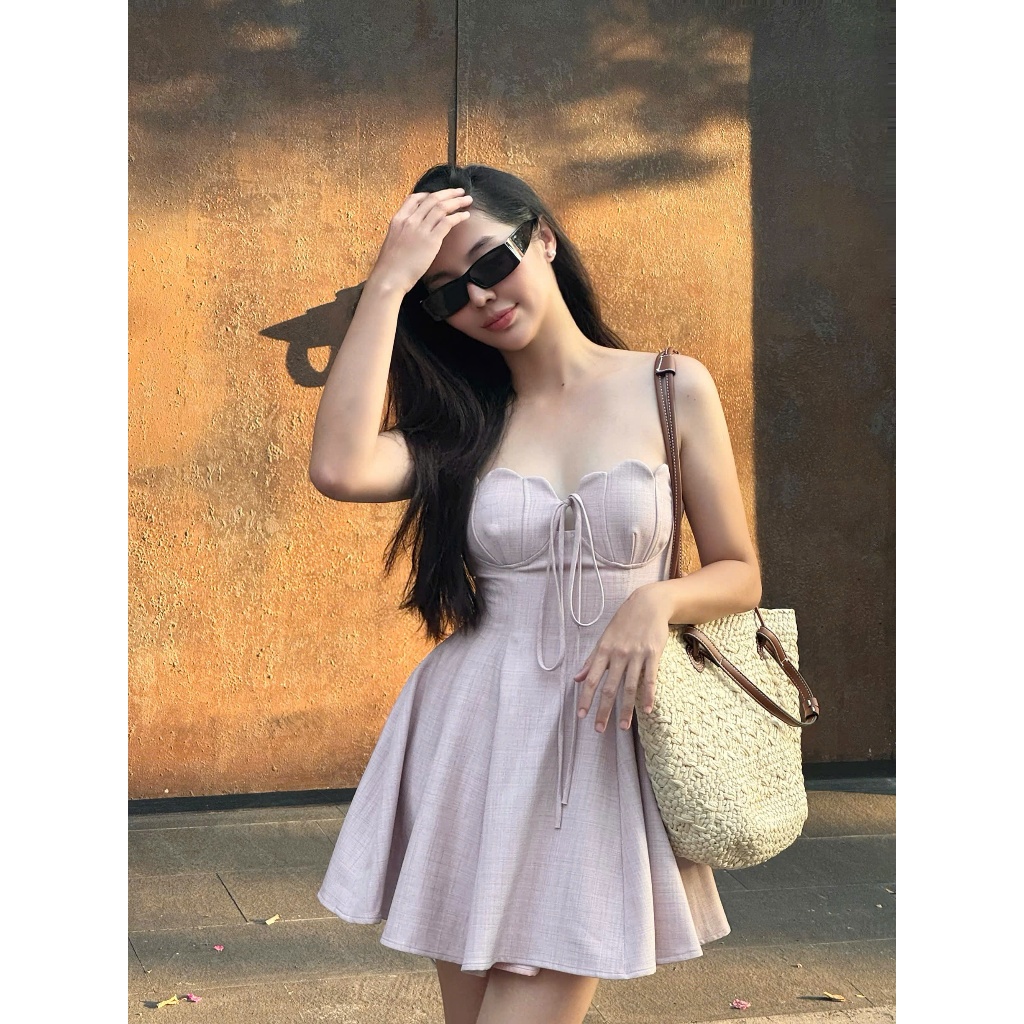 Orli Label | Shella Dress Pink/Shella Dress Blue | Đầm cúp sò màu hồng/Đầm cúp sò màu xanh chì