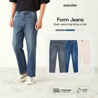Quần jean ống đứng nam SSSTUTTER quần bò dáng tappered denim pha cotton co giãn FORM JEANS II