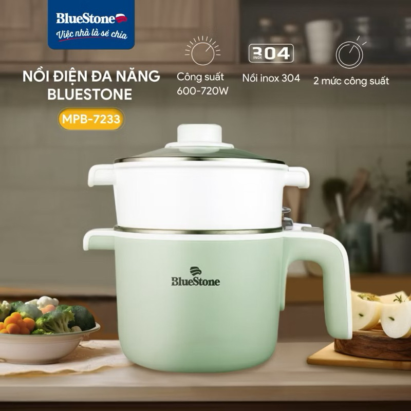 Nồi Điện Đa Năng BlueStone MPB-7233 1.2 Lít 600-720W