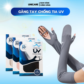  Găng Tay Chống Nắng Chống Tia UV Unicare UPF50+ Vải lụa băng mềm mịn thoáng mát co giãn đàn hồi 