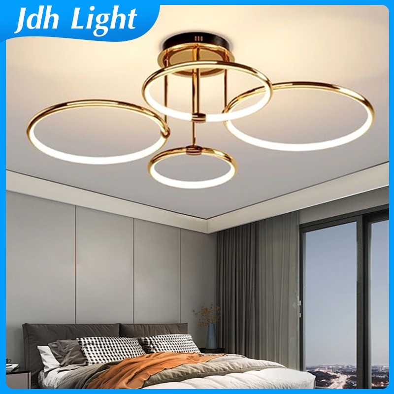 Đèn trần phòng khách đơn giản hiện đại Phòng ngủ tròn nghệ thuật deco ánh sáng