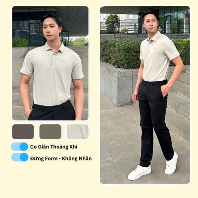 Áo Polo Nam Livan LV25S04M208 Co Giãn Mềm Mịn, Thoáng Khí, Áo Phông Có Cổ Mặc Đi Làm, Đi Chơi, Thanh Lịch