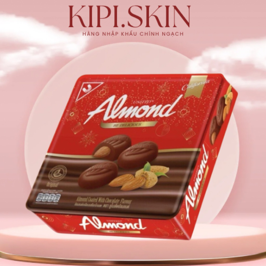 [Nhập Khẩu] Socola Hạnh Nhân Almond Thái Lan Hộp Thiếc 247g, Socola Thơm Ngon, Thượng Hạng, Sang Trọ