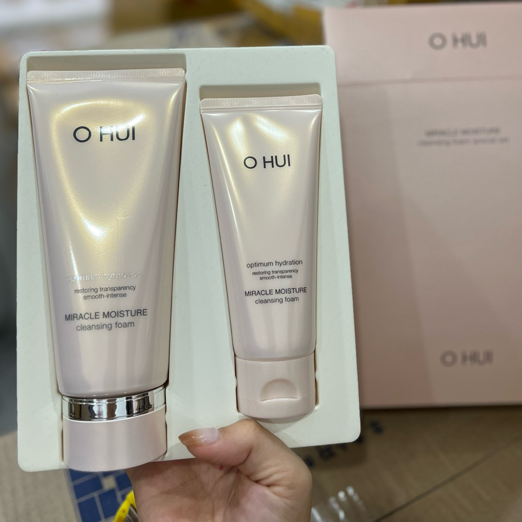Hàng Công Ty Date 2027 - Set Sữa rửa mặt Ohui Miracle Moisture Cleansing Foam 200ml