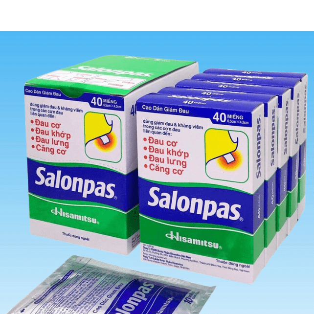 Cao dán giảm đau Salonpas Hisamitsu giảm đau vai, đau lưng, đau cơ