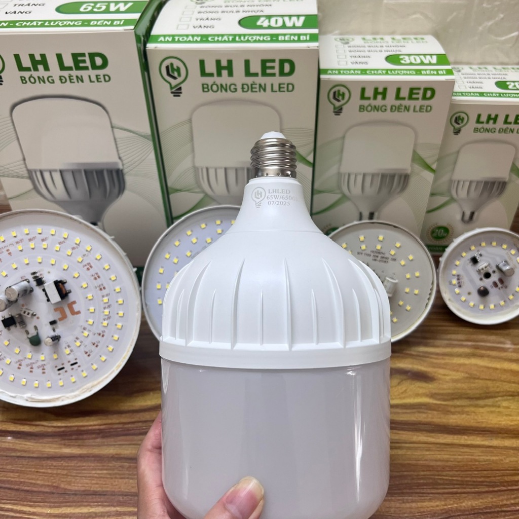 BÓNG ĐÈN LED  65W TRỤ NHỰA BỌC NHÔM , BẢO HÀNH 2 NĂM , ĐÚNG WATT | BigBuy360 - bigbuy360.vn