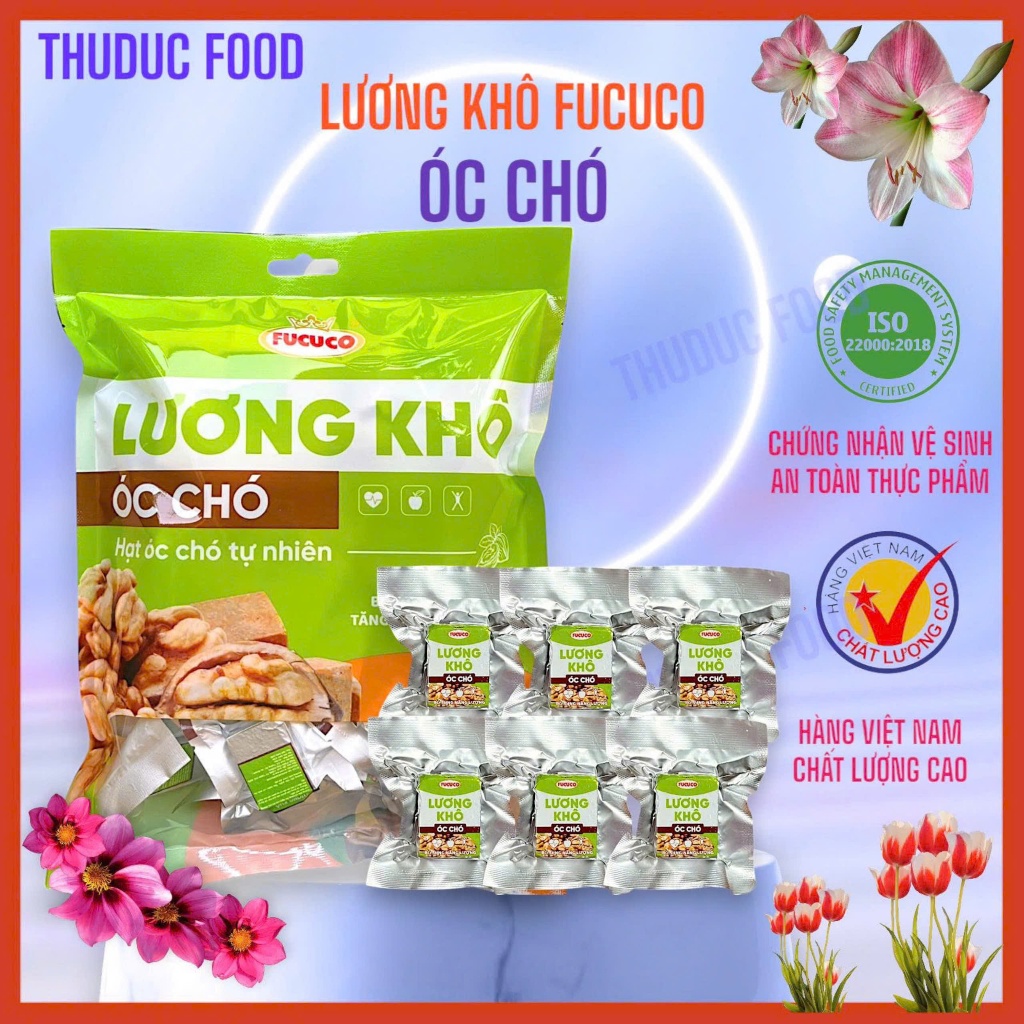 740g lương khô mini FUCUCO hạt Óc Chó tự nhiên, thơm ngon, SẢn xuất tại Việt Nam.