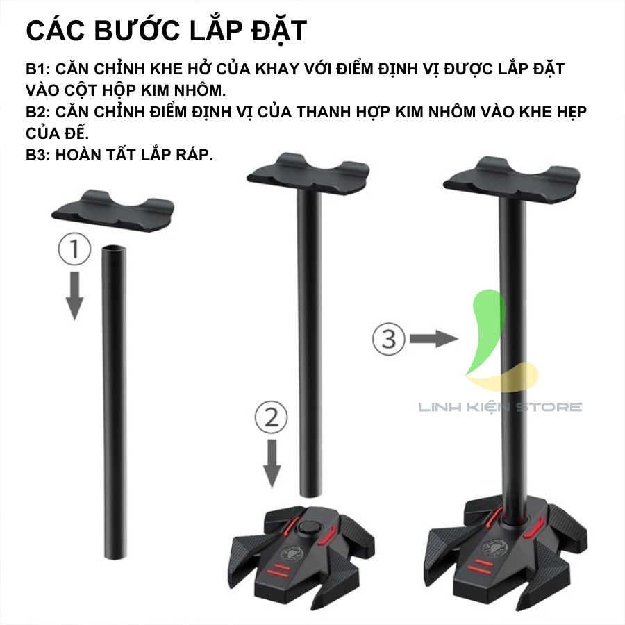 Giá Đỡ Cho Tai Nghe Trùm Tai HOSAN Plextone GP200 Tai Nghe Chụp Hợp Kim Nhôm | BigBuy360 - bigbuy360.vn