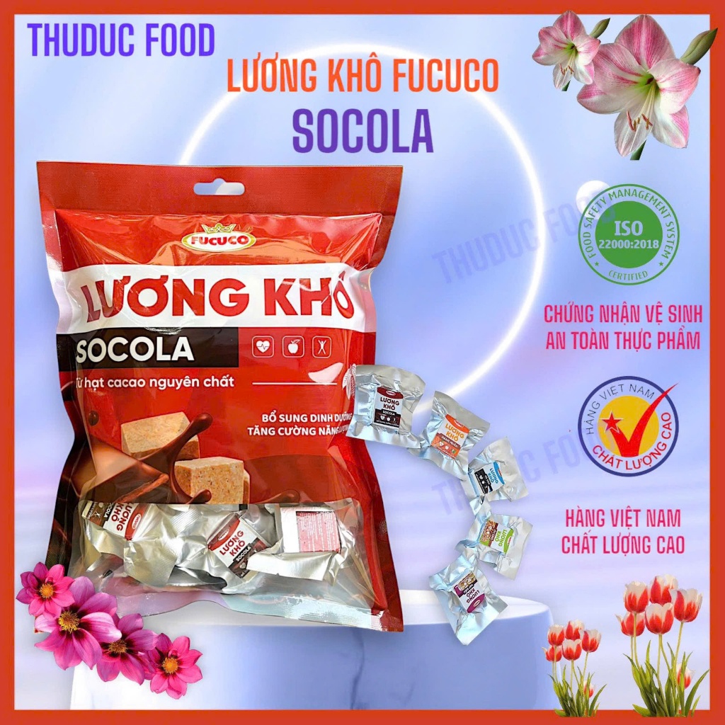 740g lương khô mini FUCUCO hương vị SOCOLA thơm ngon, SẢn xuất tại Việt Nam