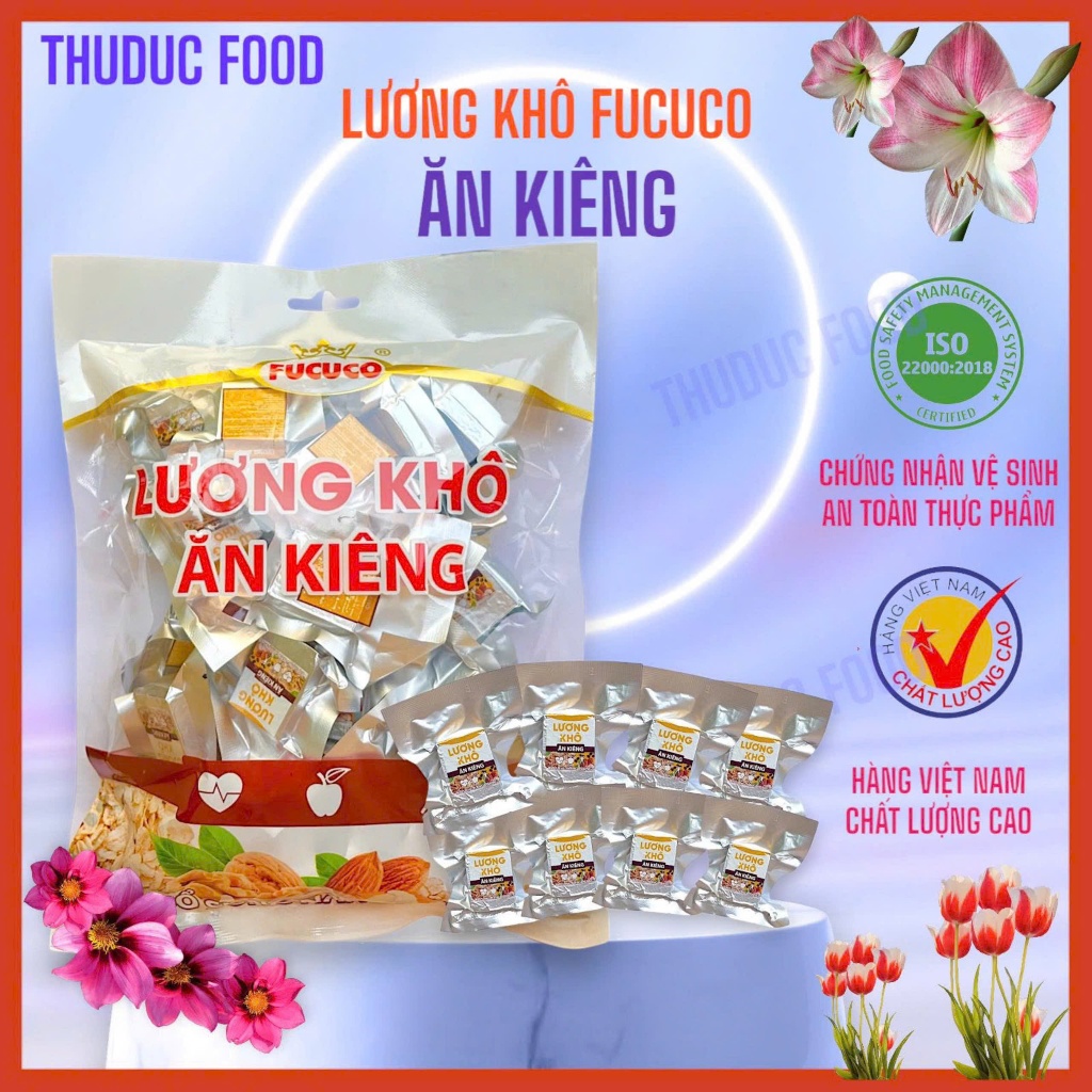 700g lương khô Ăn Kiêng mini FUCUCO thơm ngon. Sản xuất tại Việt Nam