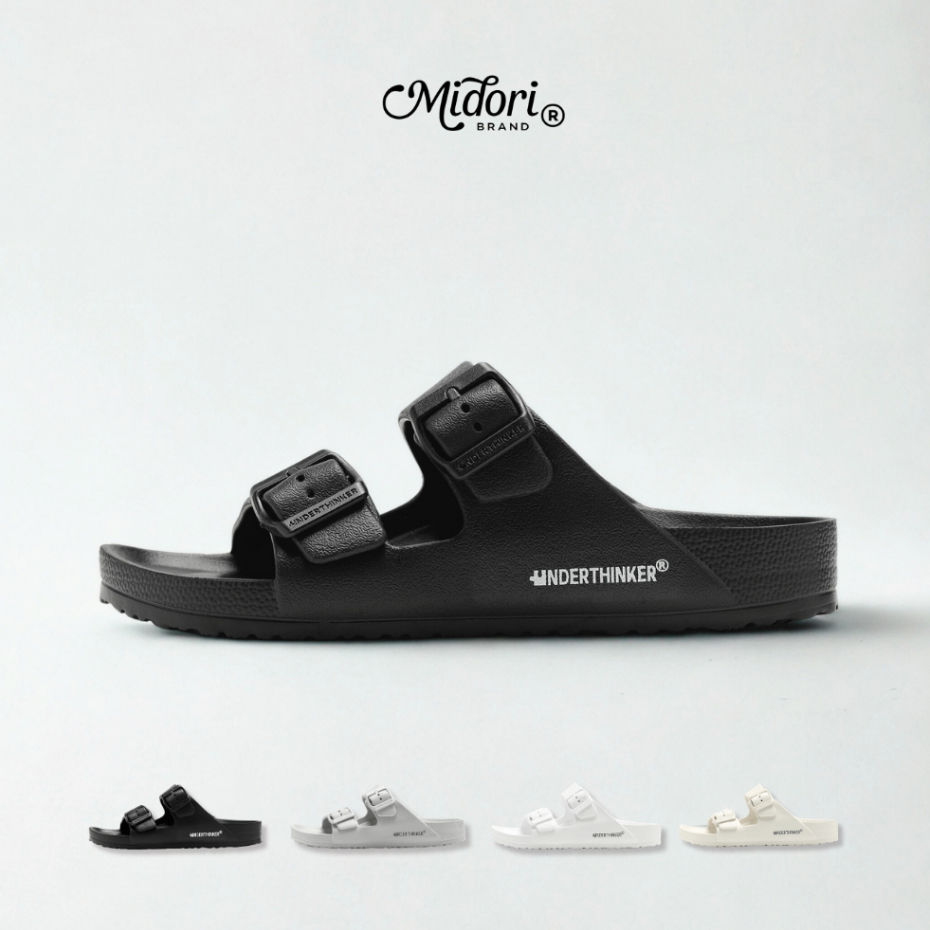 Dép Nhựa EVA URBAN Hai Quai Ngang Chống Trượt Nam Nữ Đúc Có Khoá Cài Êm Chân | MIDORI FOR MAN