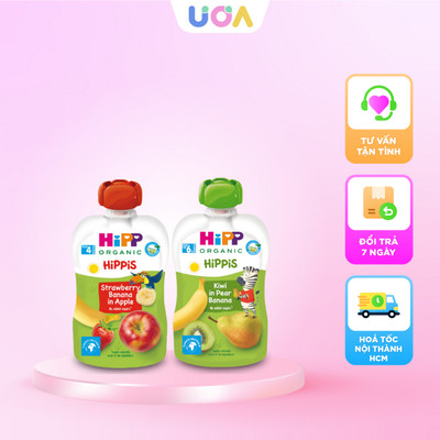 Trái cây hoa quả nghiền Organic Hippis Hipp cho bé từ 4 tháng