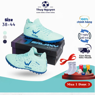 Giày Đá Bóng Wika Galaxy Light TF Chính Hãng, Giày Bóng Đá Cổ Cao Sân Cổ Nhân Tạo, Đế Đinh Tròn Bám Sân Đã Khâu Full Đế