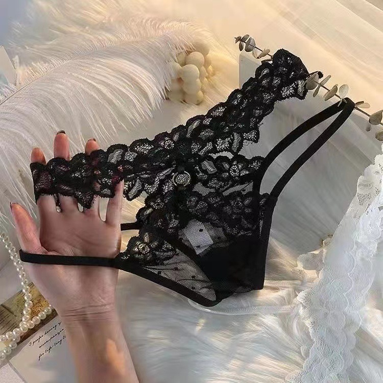 Quần lót ren gợi cảm, đồ lót nữ trong suốt rỗng~D43