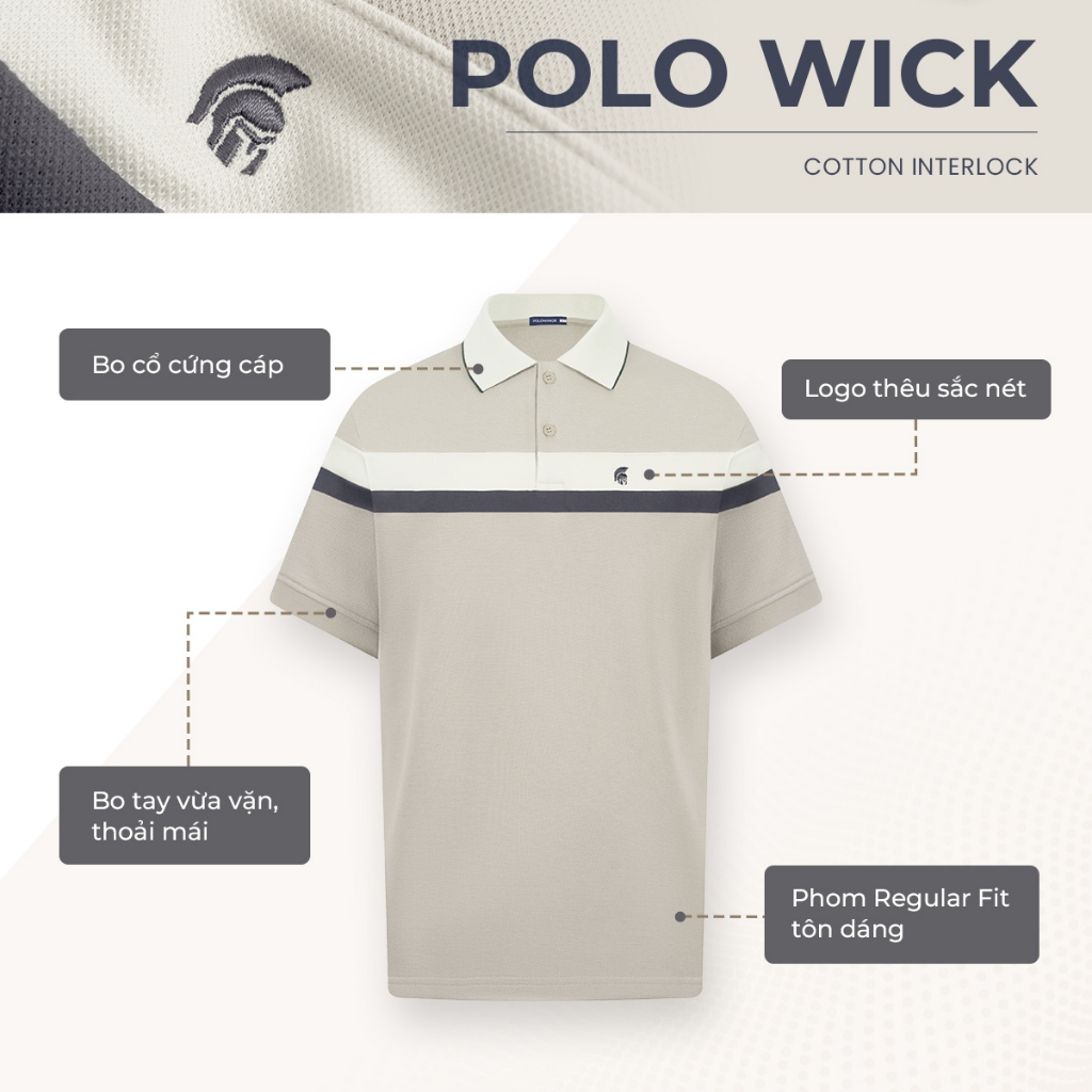 Áo polo nam cao cấp WICK vải cá sấu cotton interlock, thanh lịch sang trọng - POLOMANOR | BigBuy360 - bigbuy360.vn