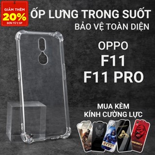 Ốp lưng Oppo F11 Pro, F11 Cowcase trơn trong suốt | Ốp điện thoại Oppo dẻo bảo vệ camera đt toàn diện