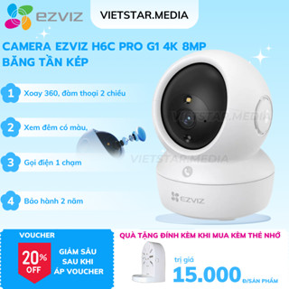 Camera EZVIZ trong nhà C6N H6C G1 5MP/8MP - Hình ảnh sắc nét, Gọi điện 1 chạm , bảo hành 2 năm
