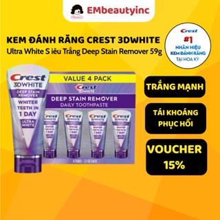 Kem Đánh Răng Crest 3D White Ultra White Siêu Trắng Brilliance Deep Stain Remover 59g