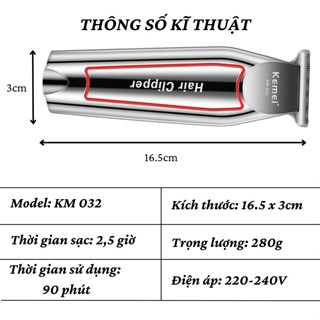 Tông đơ cắt tóc cho bé KM 032,Tăng đơ chấn viền, kẻ viền nhỏ gọn, máy cắt tóc,hớt lông thú cưng tại nhà