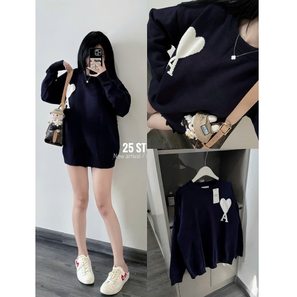 Áo Len Nam Nữ Cổ Tròn Chữ A Chất Len Lông Thỏ Mềm Mại Mặc Siêu Ấm - Mẫu Áo Len Chữ A Hottrend Nam Nữ