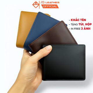 [ Có khắc chữ ] Ví nam da bò Nappa cao cấp PQ Leather PV111, da thật full hộp, túi, thiệp làm quà tặng BH 12 tháng