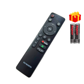  Skyworth ngắn nút xanh - Remote điều khiển tivi truyền hình Skyworth Coocaa ko nút nói 