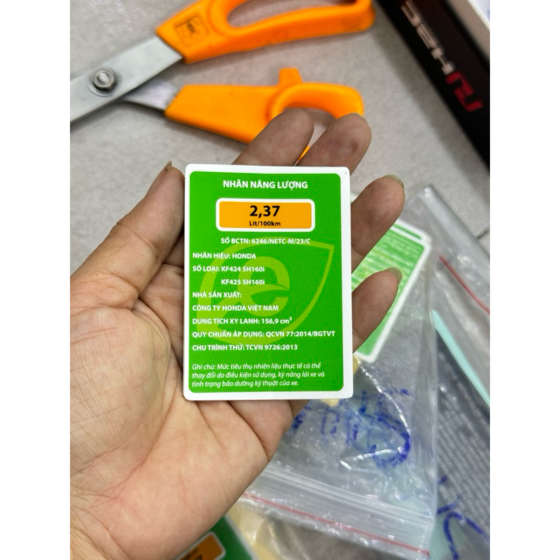 tem năng lượng Sh160i hàng Zin