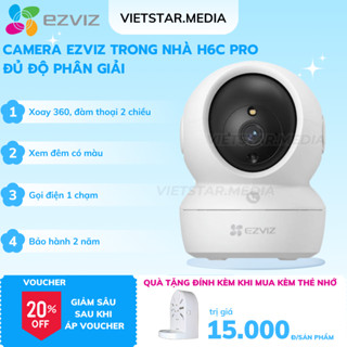 Camera Ezviz H6c Pro 2mp/4mp/5mp giá rẻ - Xem đêm có màu sắc nét - Quay quét 360 - Bảo hành chính hãng 2 năm