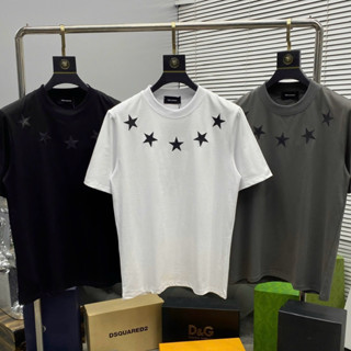 Áo phông nam nữ Premium Cotton PB thêu năm ngôi sao da quanh cổ dày dặn đơn giản basic boy phố AP648P