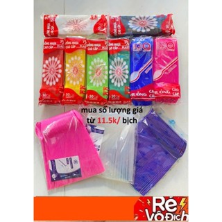 Sỉ Bịch 50 muỗng nhựa trà sữa siêu dài 20cm chọn màu , thìa nhựa 20cm, hàng cao cấp