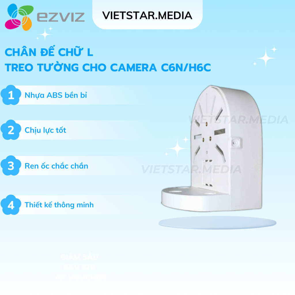 Chân Đế Chữ L Camera Lắp Cho Camera Ezviz Imou Kbone Bằng Nhựa ABS Loại 1 - Lắp Đặt Cho Mọi Khu Vực