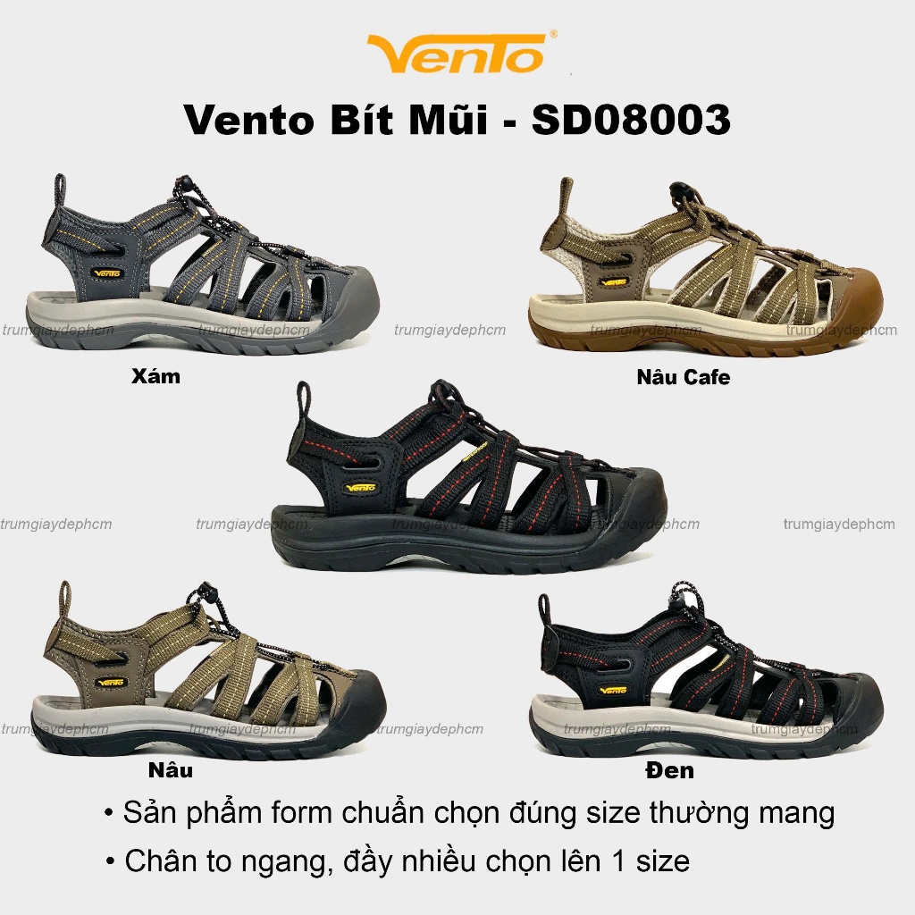Giày Sandal Vento Nam Nữ Bít Mũi SD08003G Chính Hãng Xuất Nhật