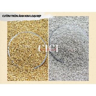  Cườm tròn AB cườm kim loại mạ kim siêu nhỏ 1.5mm 2mm 3mgói lẻ 50g Cici Handmade chuyên hạt đá hạt cườm hạt đá trang sức 