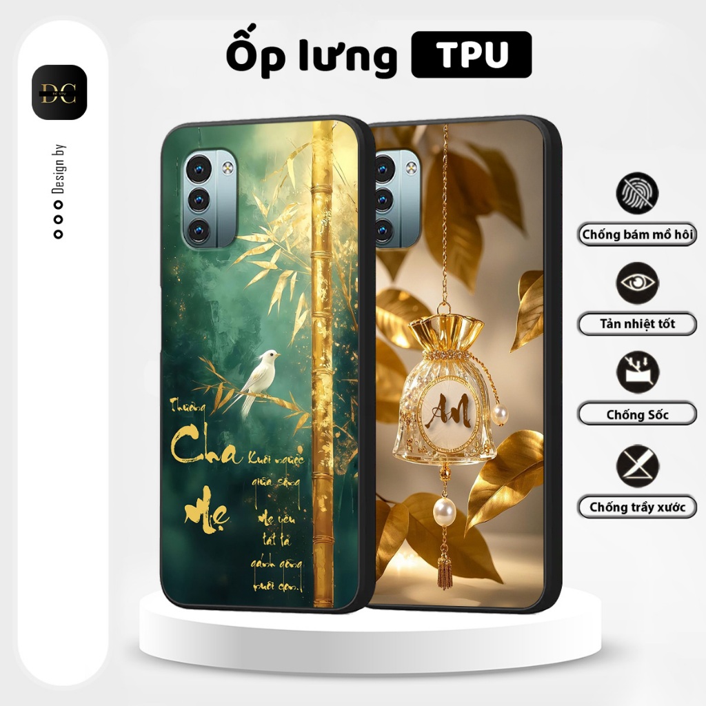 Ốp lưng Nokia G11 thư pháp, hoa sen mẫu mới nhất