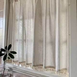   DÁN TIỆN LỢI-RŨ MỀM  Rèm bếp che tủ kệ lavabo. Rèm lanh mộc che cửa sổ lan can gác lửng siêu xinh 