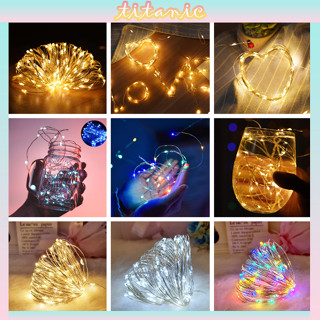 10 bộ Dây đèn led Fairy đom đóm nhấp nháy 3 chế độ kèm sẵn pin dùng trang trí sinh nhật, decor phòng ngủ chill chill