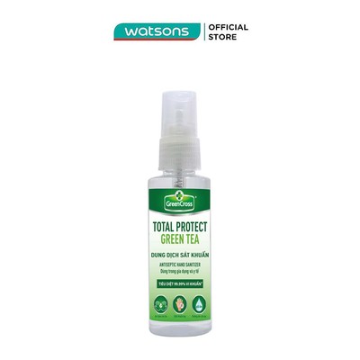Xịt Rửa Tay Khô Green Cross Làm Sạch Tay Kháng Khuẩn Khử Mùi Hương Trà Xanh 70ml
