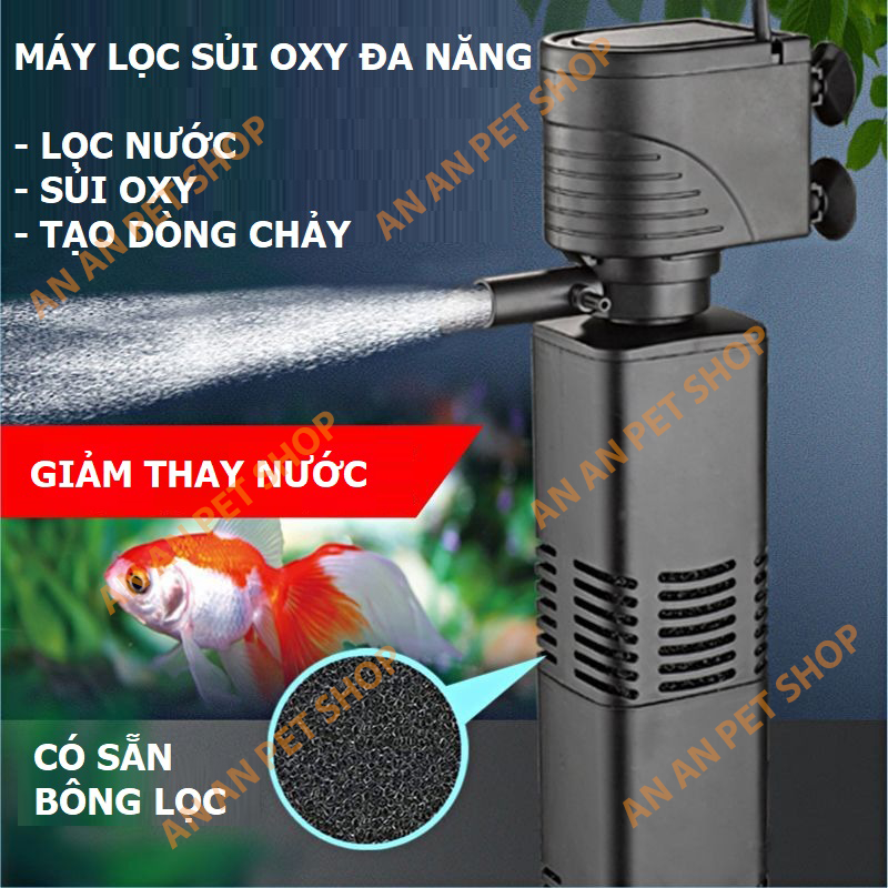 Máy Lọc Sủi Oxy Đa năng 3 trong 1 | Lọc nước, Sủi Oxy, Tạo dòng cho Hồ cá