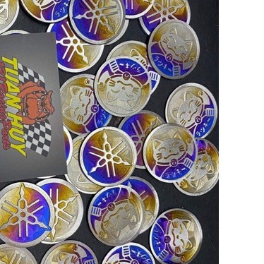 (Mèo 4cm 6cm) Tem Titan , Logo Titan Tròn Mèo Lớn đường kính 40mm 60mm