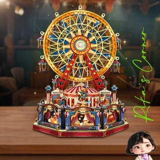 🏡 Mô hình nhà búp bê tự lắp ráp bằng gỗ DIY Vòng Quay Giáng Sinh 🎡