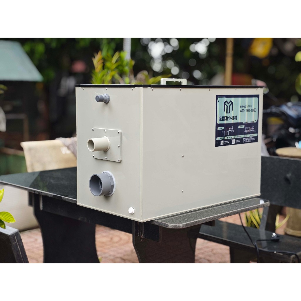 Drum filter - Lọc trống tự động tách phân cho hồ cá lưu lượng nước 20 khối