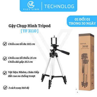 Gậy chụp ảnh 3 chân, gậy chụp hình Tripod tf 3110, livestream cực tốt tương thích nhiều dòng máy - Việt Linh Store